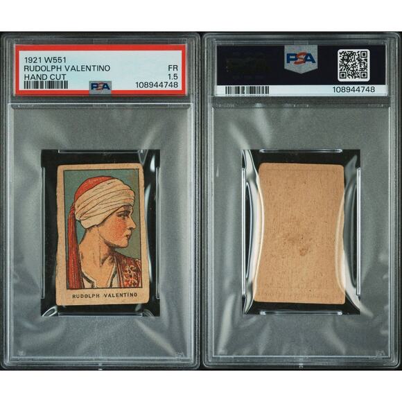 1921 W551 Rudolph Valentino Strip Card PSA 1.5 Sheik Blood and Sand Cobra Eagle - Picture 2 of 4